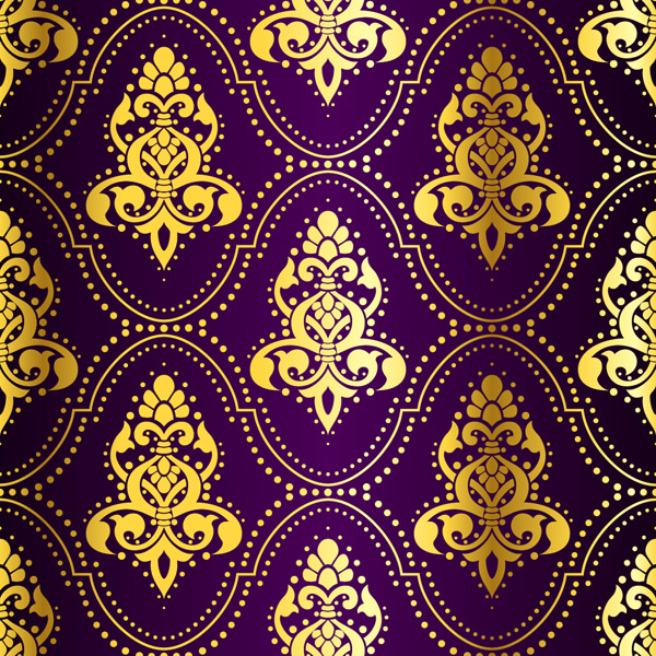 free vector Fabric pattern vector ornate background 1